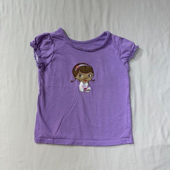 Disney Doc McStuffins Purple T-Shirt Girls 18 Mos Custom Embroidered Top Summer - Picture 1 of 6